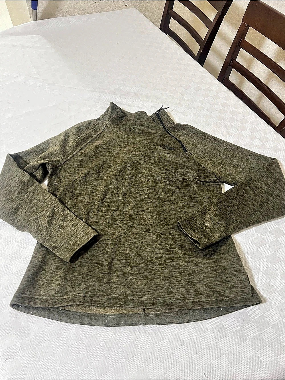 The North Face Thatch Hoodie Women's Fleece Pullover Green Medium
